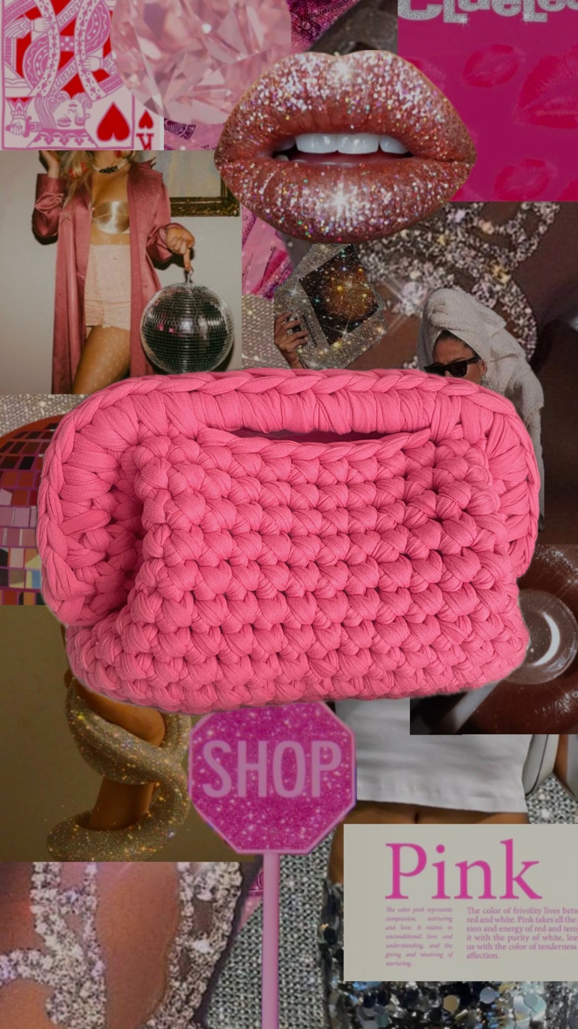 BUBBLEGUM clutch bag