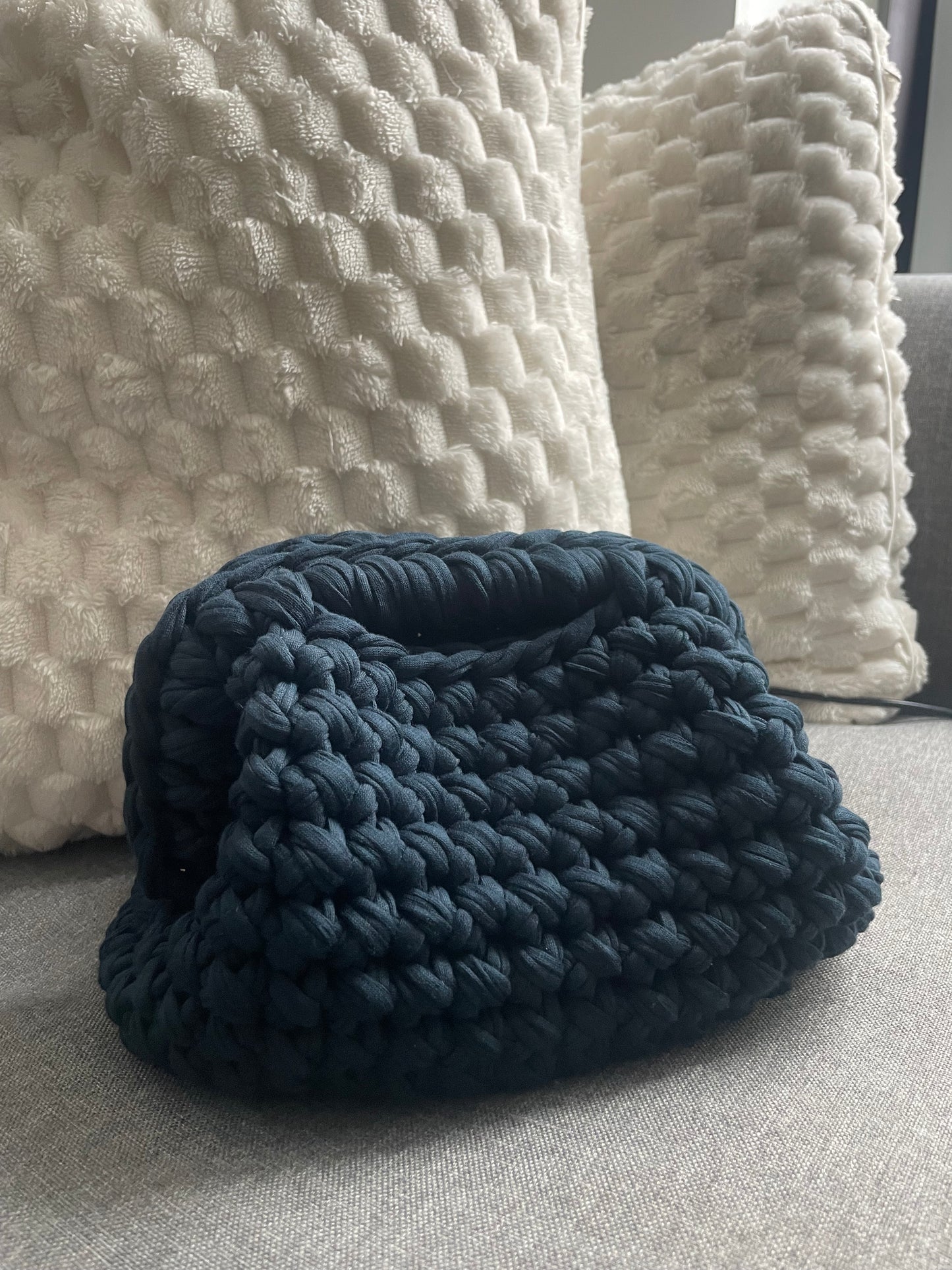 NAVY clutch bag