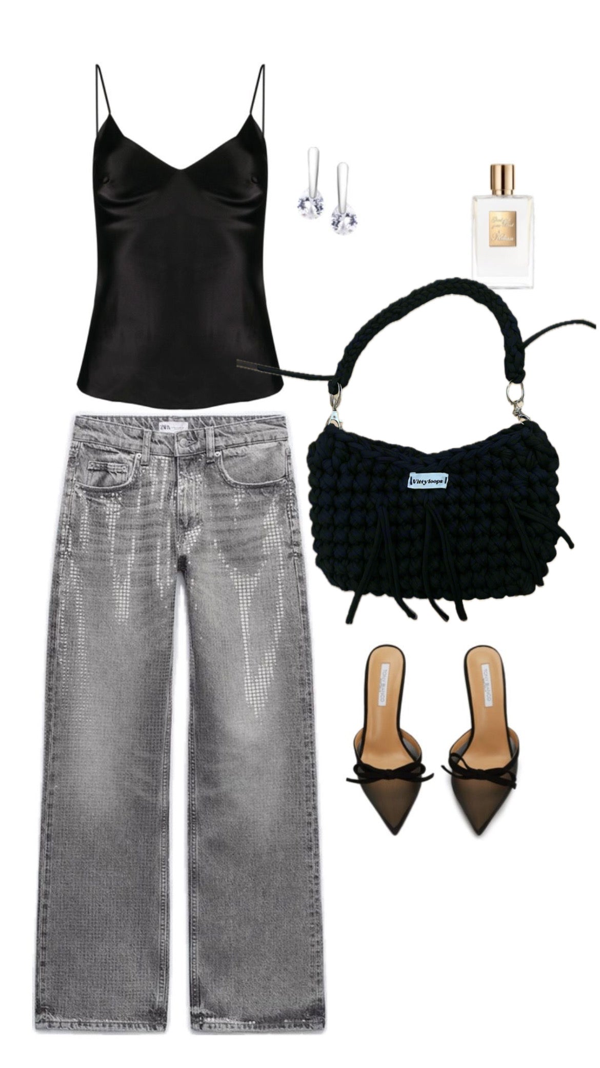 CHERIE black shoulder bag